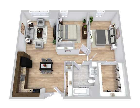 Two Bedroom One Bath at Leefort Terrace, Salem, MA, Massachusetts