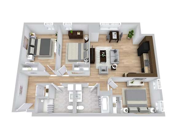 3 Bed 2 Bath Floorplan at Leefort Terrace, Salem, MA