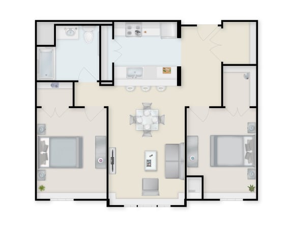 Two Bedroom  One Bathroom Floor Plan.at Shoreline Grove, Branford, CT 06405