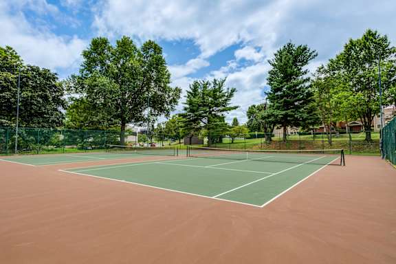 Lighted Tennis Courts at Williamsburg Estates in Harrisburg, PA.