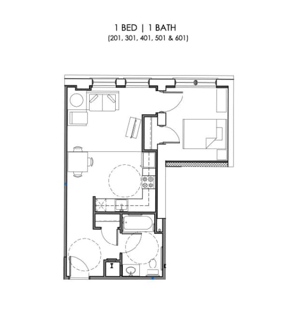 Floor Plan  Floorplan 201, 301, 401, 501, 601