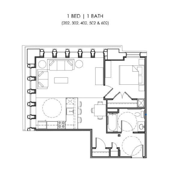 Floorplan 202, 302, 402, 502, 602