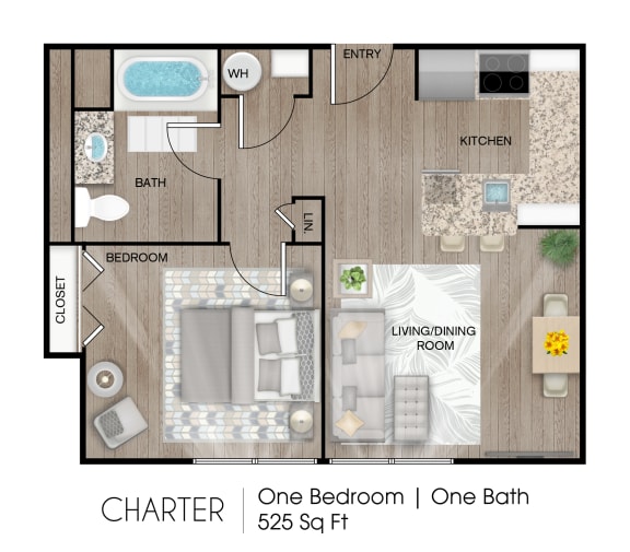 Floor Plan  the charger floor plan  1 bedroom  one bath  3963 sq ft