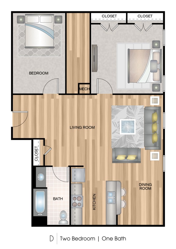 D Floor Plan at Oxoboxo Lofts, Uncasville, CT 06382