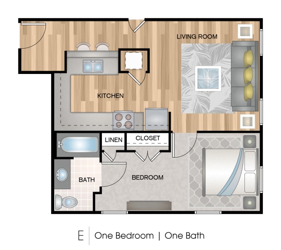 E Floor Plan at Oxoboxo Lofts, Connecticut