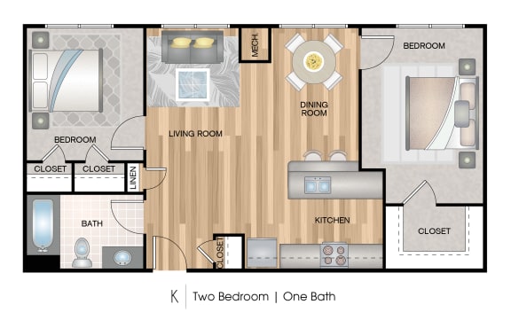 K Floor Plan at Oxoboxo Lofts, Uncasville, CT