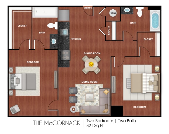 The McCornack - 2 Bedroom 2 Bath