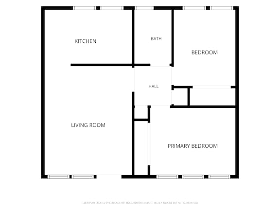 Floorplan image of 2 bedroom apartment at Horizon Park Apartments