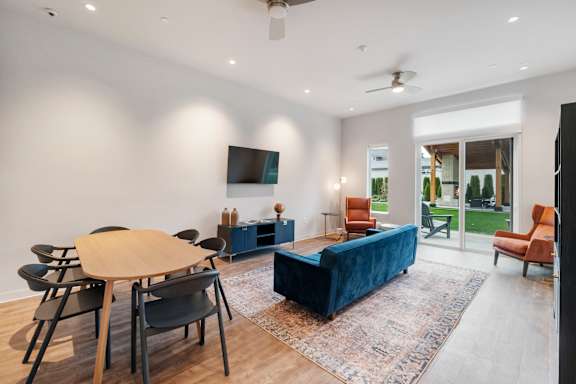 A living room at The Hub Apartments, Washington 98503