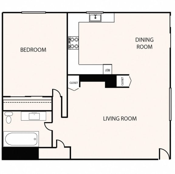 a floor plan of a living room with a dining room and a living