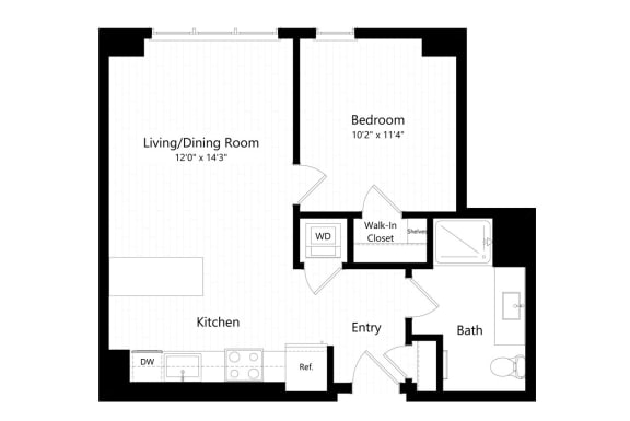 A05 Floor Plan at Morse, Washington, DC