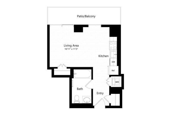 2 bed 2 bath floor plan Z at Continuum, White Plains