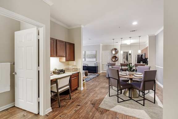 Hardwood floors at Cumberland Place Apartment Homes, Tyler