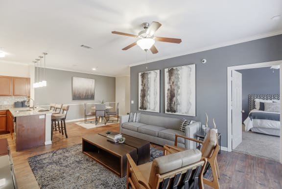 living room at Cumberland Place Apartment Homes, Tyler, Texas