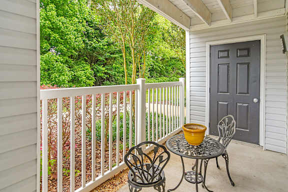 Patio at Avalon Apartment Homes in Starkville, MS