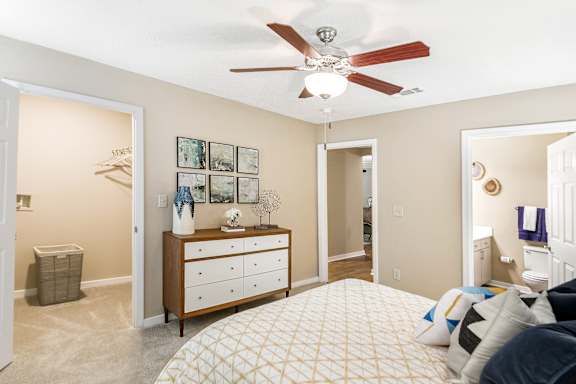 Walk-in closet at Crossgates Apartment Homes, Starkville, MS