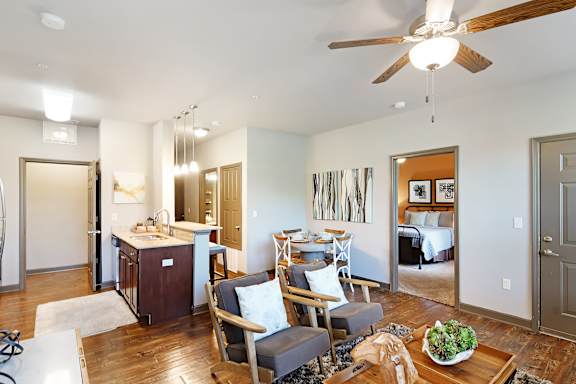 Hardwood floors at Audubon Park Apartment Homes in Zachary, LA