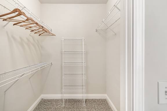 Walk-in closet at Charleston Apartment Homes, Mobile, Alabama