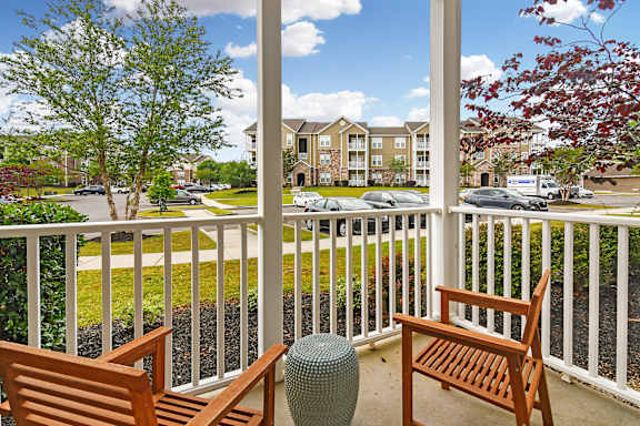 Patio at Charleston Apartment Homes, Mobile, AL