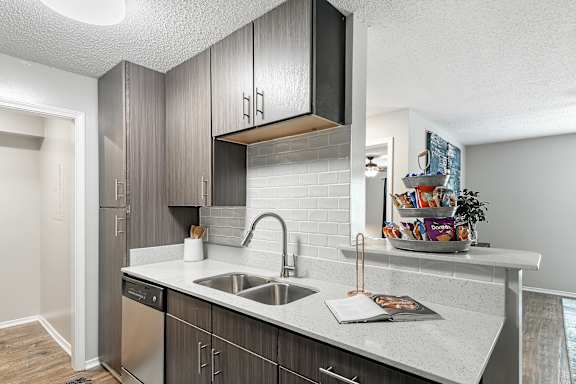 Quartz countertops at Parkwest Apartment Homes, Hattiesburg, 39402