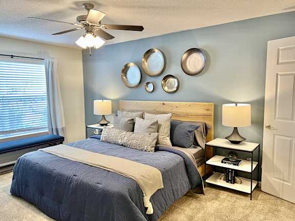 bedroom with window at Reserve at Park Place Apartments, Mississippi