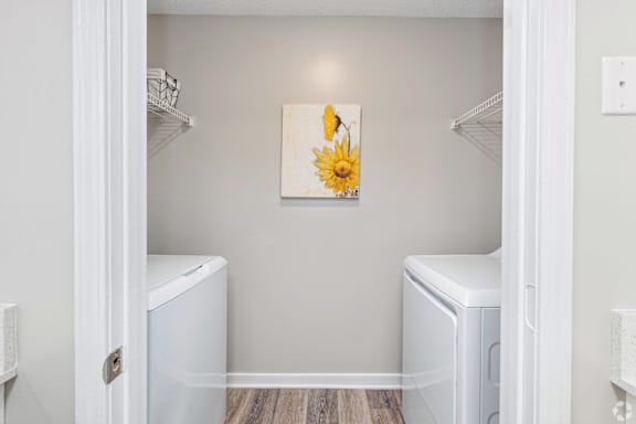 Washer and dryer  at Laurelwood Apartment Homes, 39440