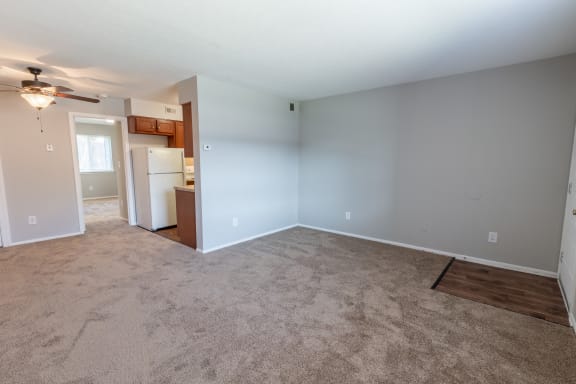 Vacant Living Area at Crestview at Louisville Apartments, Louisville, KY, 40217