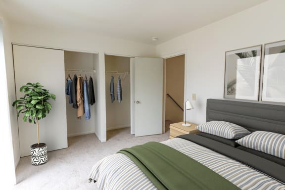 Spacious Bedrooms with Large Closets at Arbor Pointe Townhomes, Michigan, 49037