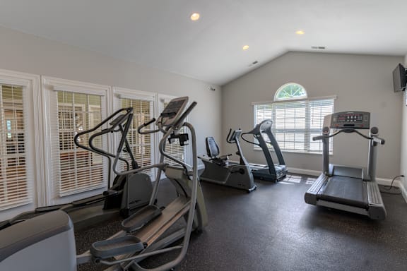 the gym has plenty of cardio equipment at our apartments