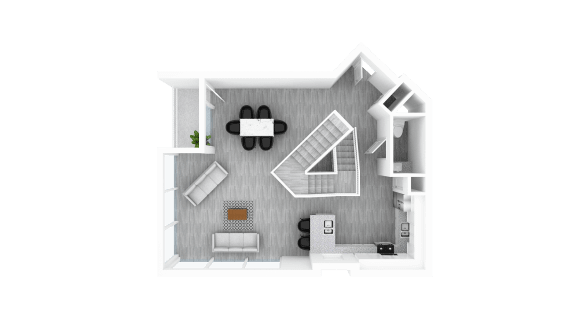 3 Bed 3.5 Bath, 1,620 sq ft, Juniper Floorplan at The Whit in Indianapolis, IN 46204