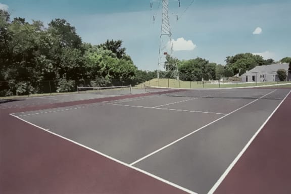 Tennis Court at The Lodge Apartments, Indianapolis, Indiana