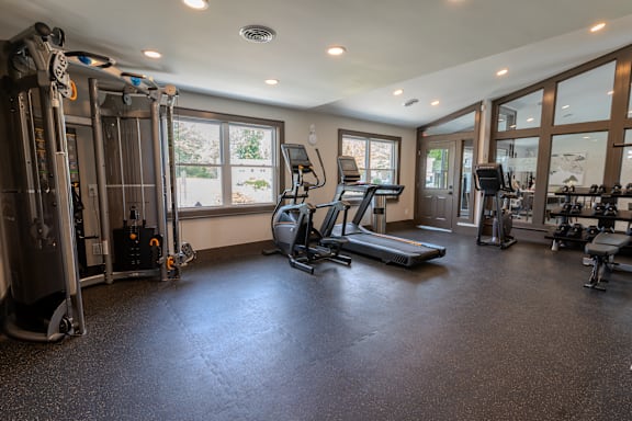 Fitness Center at The Village at Sandstone Apartments, Greenwood Indiana
