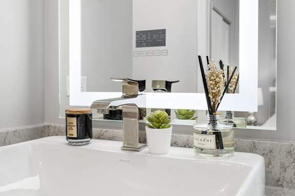 Modern Bathroom at Park Heights by the Lake Apartments, Chicago, Illinois