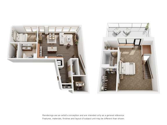 2 bed 1.5 bath B at 100 South Apartments, New York