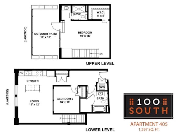 2 bed 2.5 bath at 100 South Apartments, Buffalo