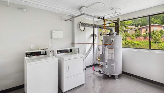 laundry room at Walnut Towers at Frick Park, Pittsburgh, Pennsylvania