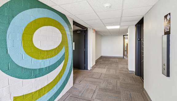 a hallway at Walnut Towers at Frick Park, Pittsburgh, 15217