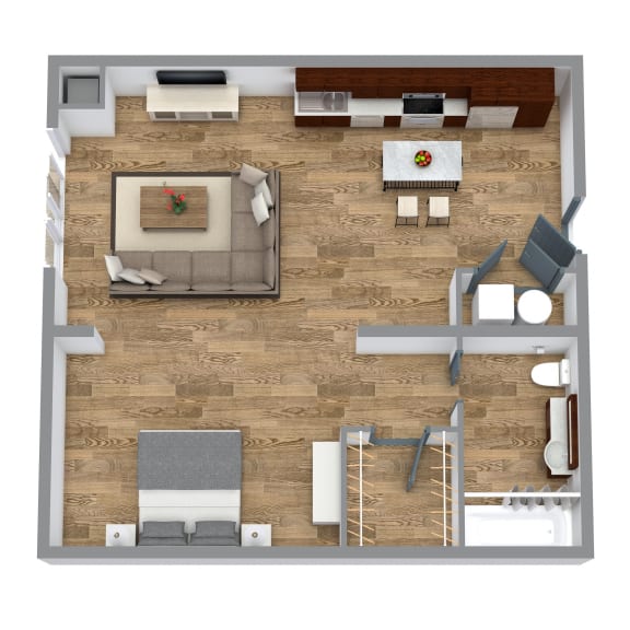 Studio 3 Floor Plan Studio 3 at Bakery Living, Shadyside, Pittsburgh, PA 15206