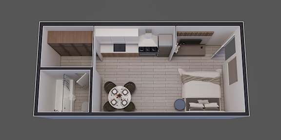 a top view of a model of a house