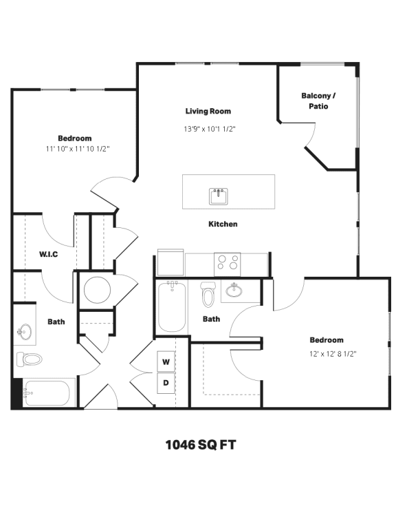 B1 Floor Plan at Alta Ashley Park, Newnan, GA, 30263