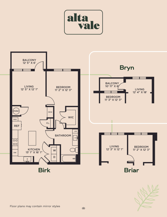 a floor plan of a home with two bedrooms and two baths