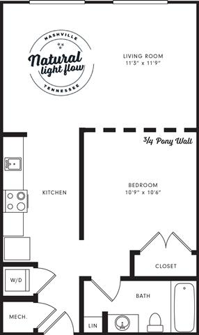 E5 Floor Plan at Station 40, Tennessee, 37209