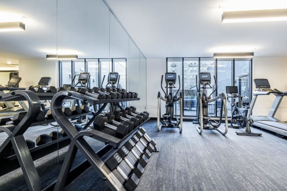 fitness center with fitness equipment