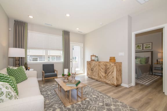 Living Area at Jackson Run Townhomes, Whitestown, Indiana