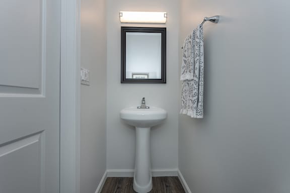 Renovated Bathrooms With Quartz Counters at Ten31, Dayton, OH