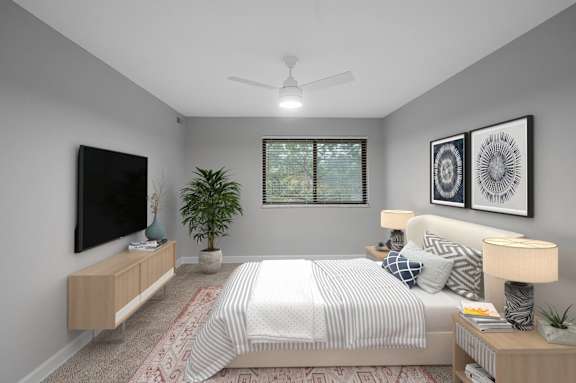 Living Room With TV at Indian Creek Apartments*, Ohio