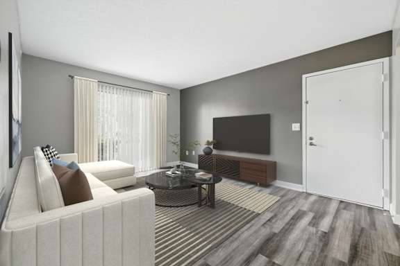 Spacious Living Room at Hanna Village, Indiana, 46227