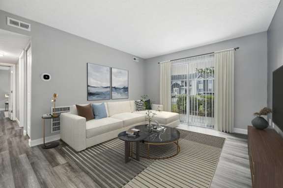 Large Living Area at Hanna Village, Indianapolis, 46227