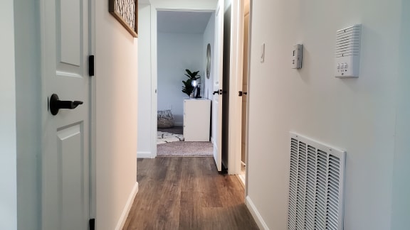 Hallway path at Bloomfield Apartments, Dayton