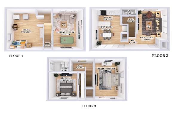 2 bed 2 bath E at Parkside at Maple Canyon Apartments, Columbus, OH
